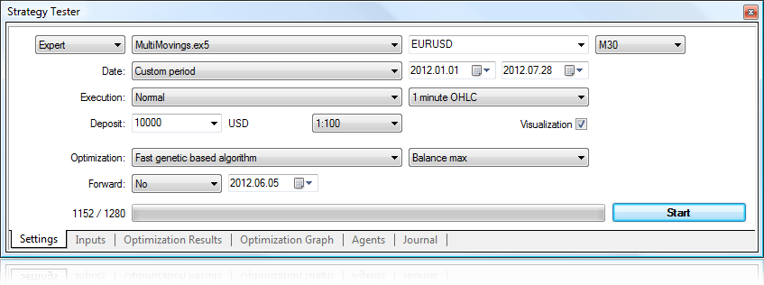 Configurar el testing de un asesor experto en el Simulador de Estrategias