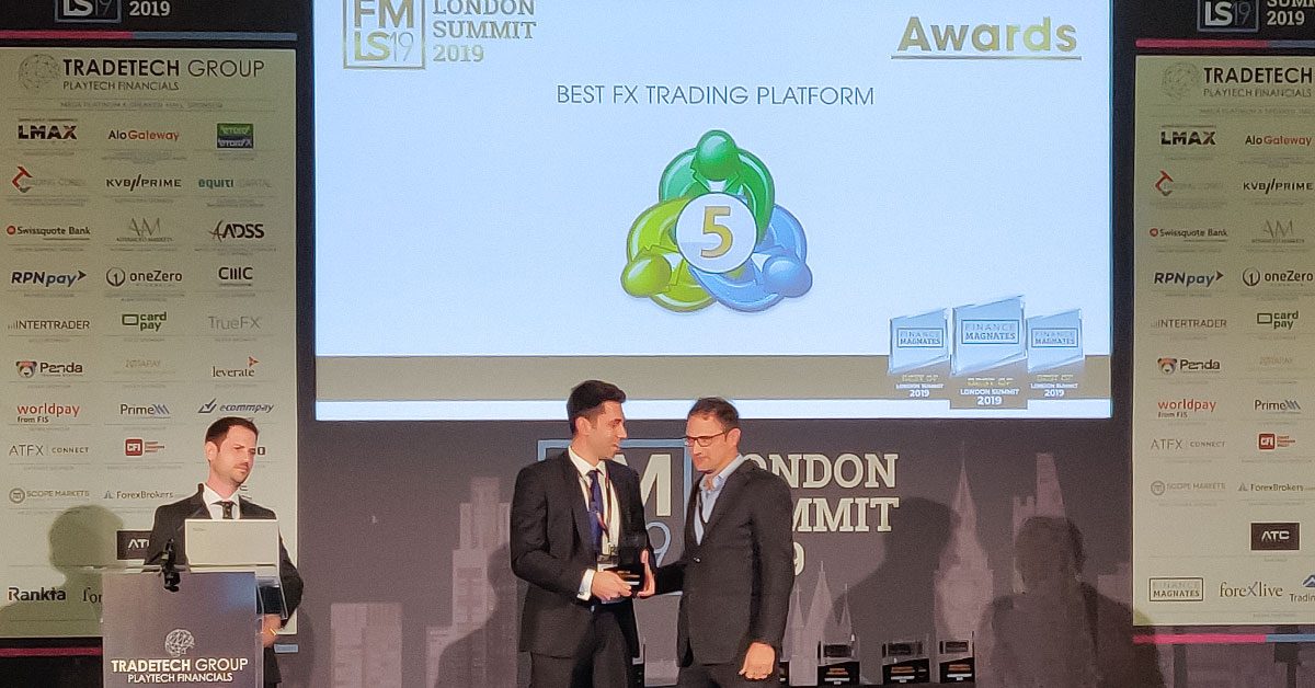 O MetaTrader 5 ganhou duas indicações no London Summit Awards 2019