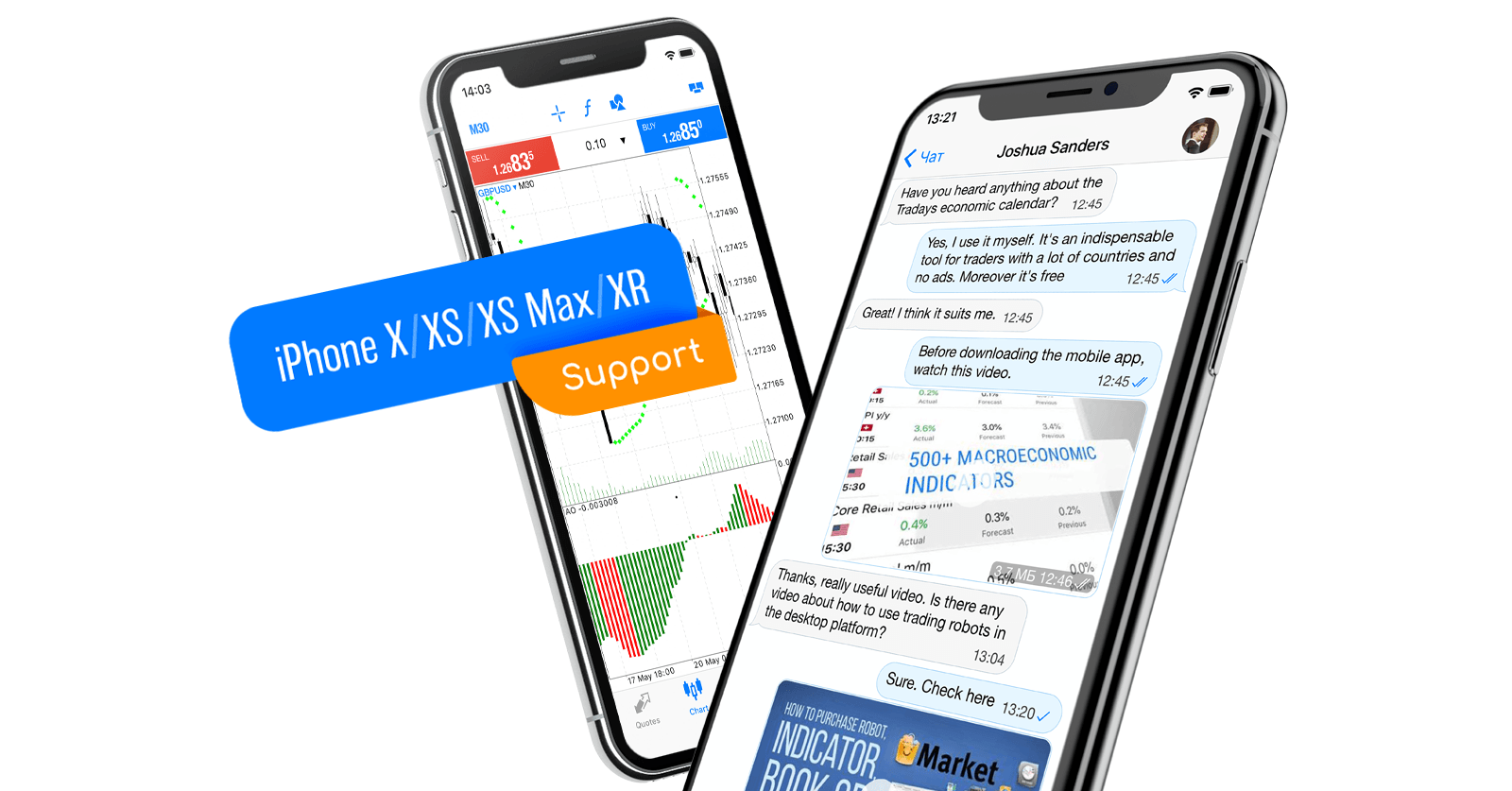 Native support for iPhone X/XS/XS Max/XR in MetaTrader 5 iOS