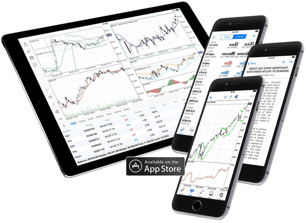 iPhone/iPad版MetaTrader 5のモバイルアプリケーションで、いつでもどこでもFXや株式、先物の取引を行うことができます！