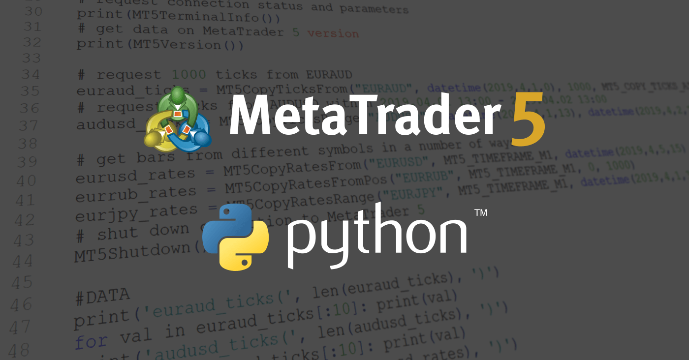 MetaTrader 5 integration with Python