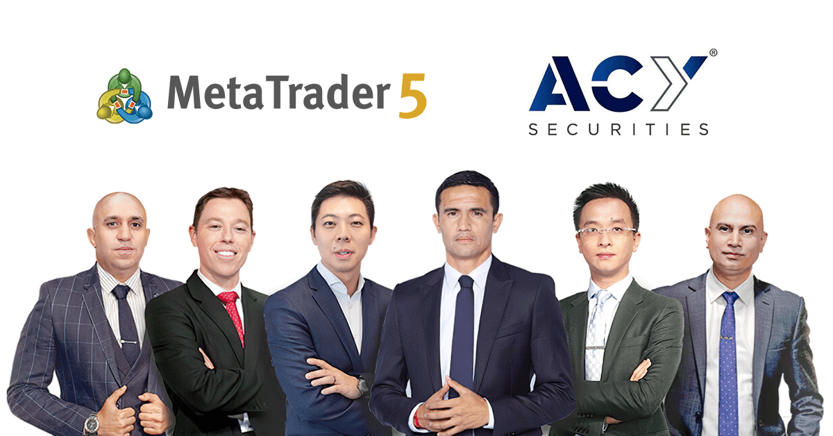 El equipo de ACY Securities: Alla Darwish, Head of Global Brokerage| Ashley Jessen, Head of Marketing | Winson Cao, Director Tim Cahill, Brand Ambassador | Jimmy Ye, Director | | Justin Pooni, Head of Branding & Communications