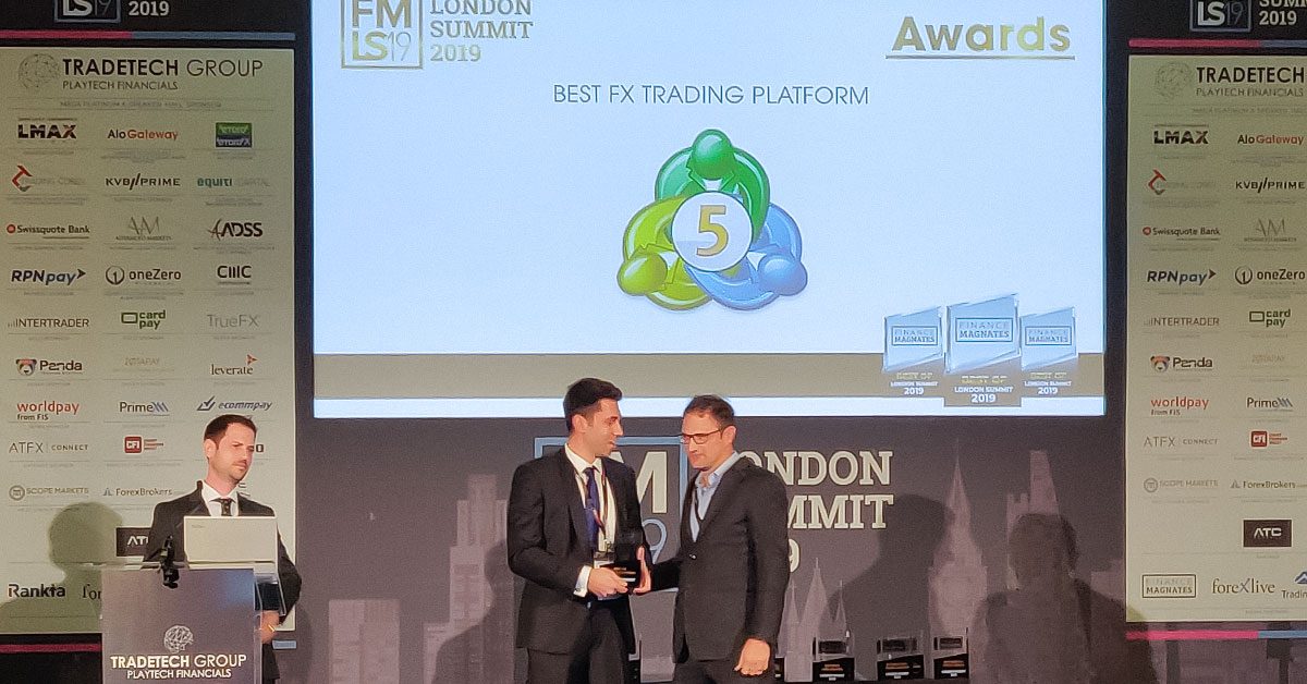 MetaTrader 5 gewinnt bei den London Summit Awards 2019 Auszeichnungen in zwei Kategorien