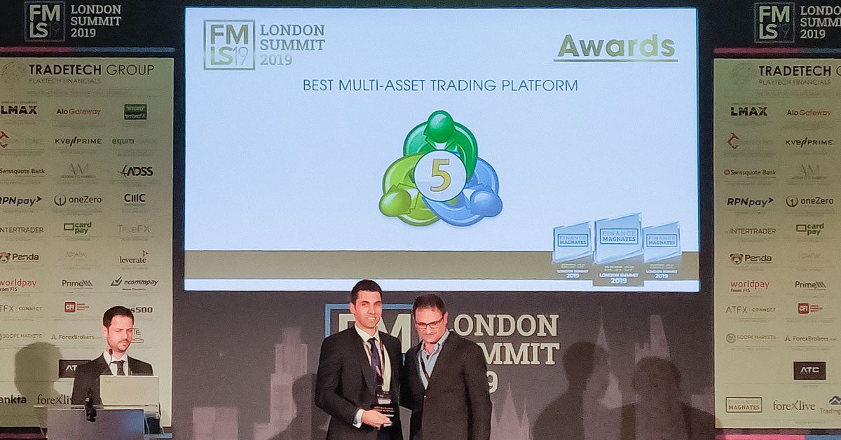 MetaTrader 5 gewinnt bei den London Summit Awards 2019 Auszeichnungen in zwei Kategorien
