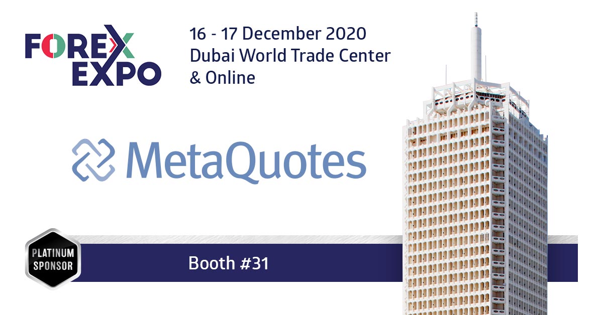 MetaQuotes Software成为2020迪拜外汇博览会(Forex Expo Dubai 2020)白金赞助商