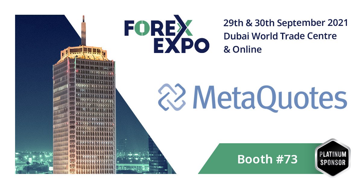 A MetaQuotes apresentará seus últimos desenvolvimentos na Forex Expo Dubai 2021