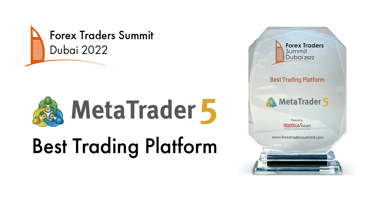 MetaTrader 5在2022迪拜外汇交易者峰会上荣获最佳交易平台奖