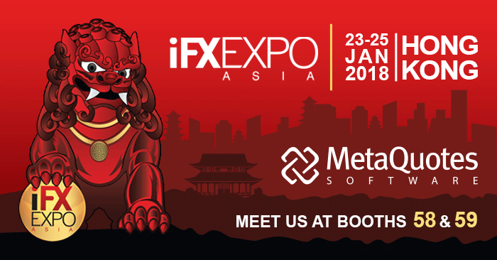 MetaQuotes Software will present its latest developments and services at the international iFX EXPO Asia 2018