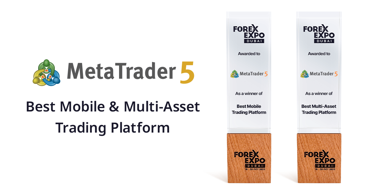 MetaTrader 5 wins the Best Multi-Asset and Mobile Trading Platform awards at Forex Expo Dubai 2022