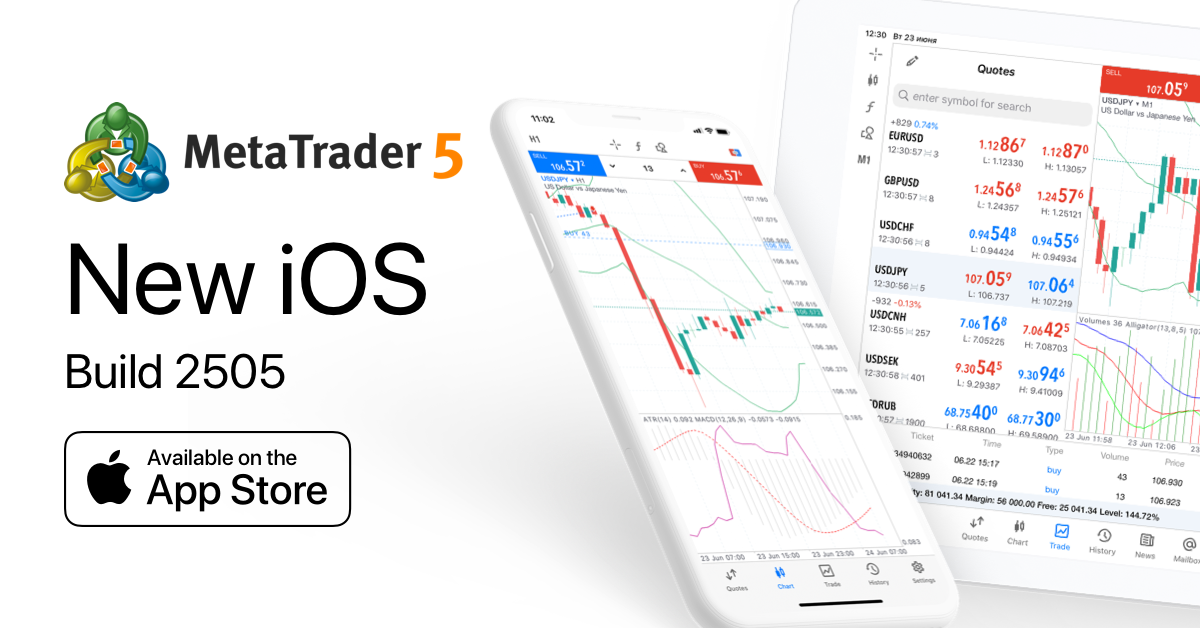 iOS 版 MetaTrader 5 ビルド2505