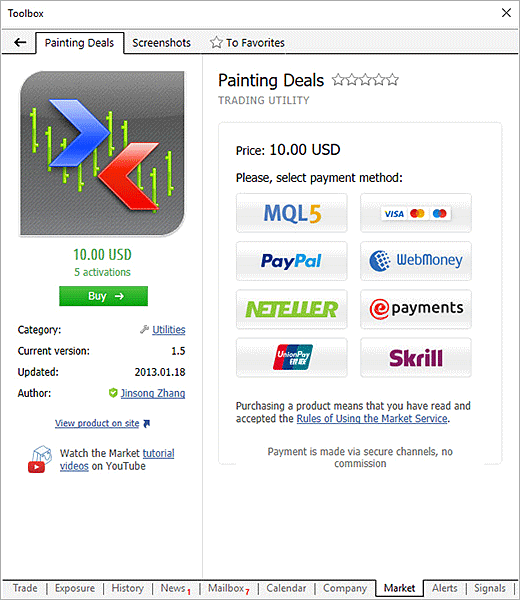 O sistema de pagamento Skrill já está na plataforma MetaTrader 5