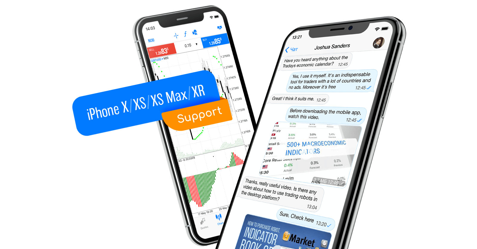 Suporte nativo para o iPhone X/XS/XS Max/XR no MetaTrader 5 iOS