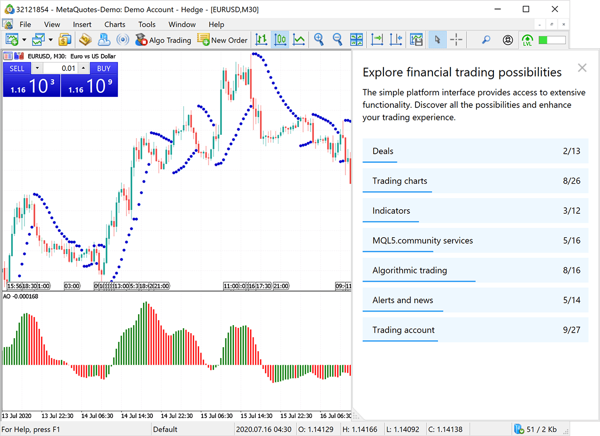 Utilisez Achievements pour tirer le meilleur parti de MetaTrader 5