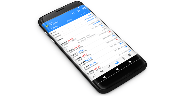Новый MetaTrader 5 Android build 1576 с историей позиций