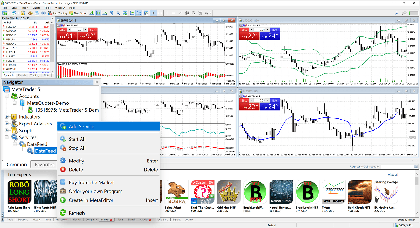 Serviços MQL5