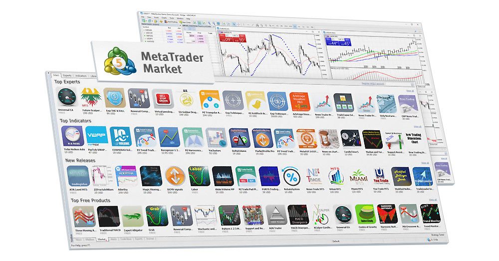 The new MetaTrader Market features app selections and sub-categories