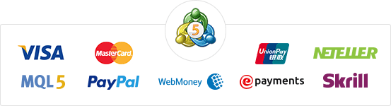 支付交易者服务快速便捷 - MetaTrader 5支持最流行的付款方式