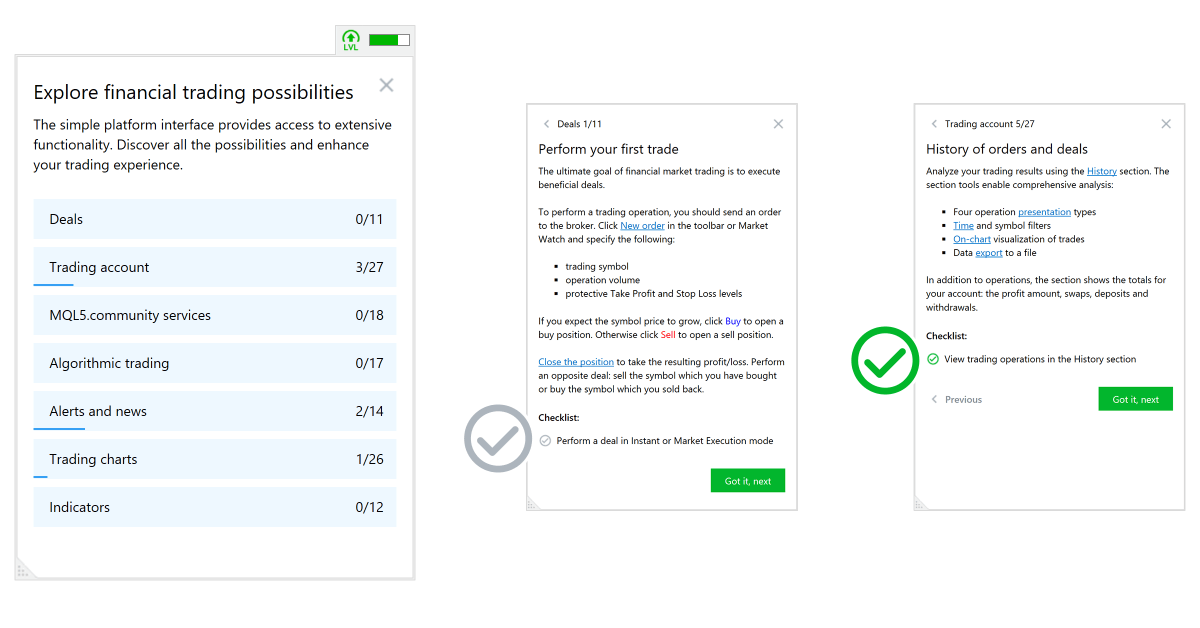 Utilisez Achievements pour tirer le meilleur parti de MetaTrader 5