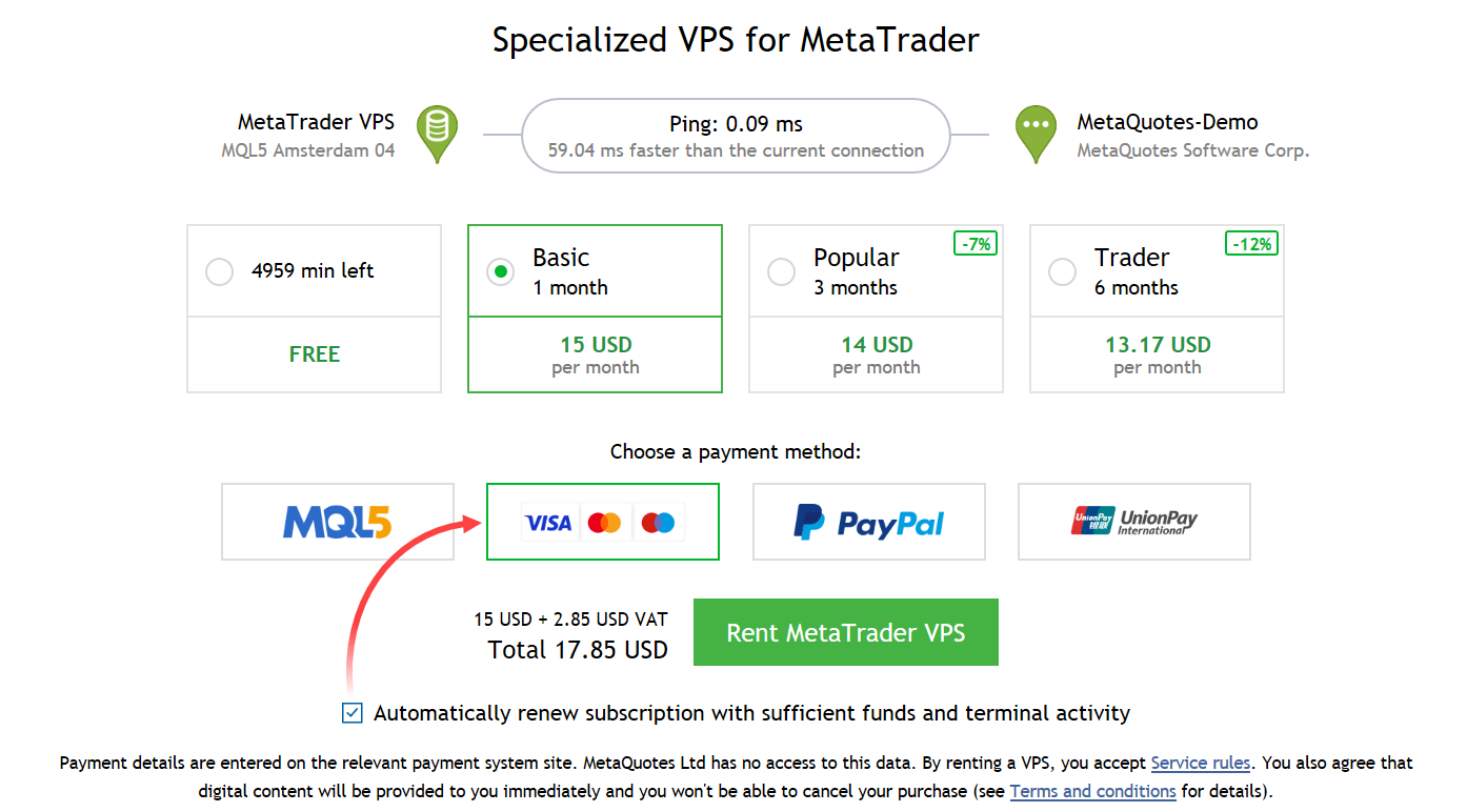 Utilisez des cartes et d'autres méthodes de paiement pour le renouvellement automatique