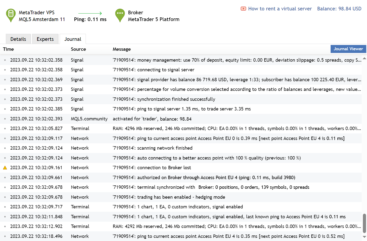 Раздел «VPS \ Журнал»