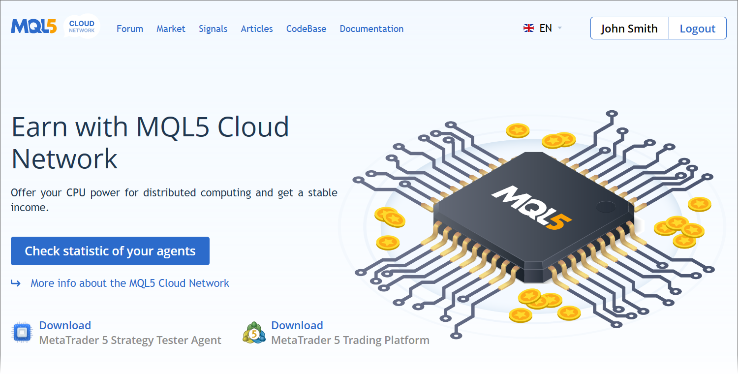 访问更新的MQL5云网络网站