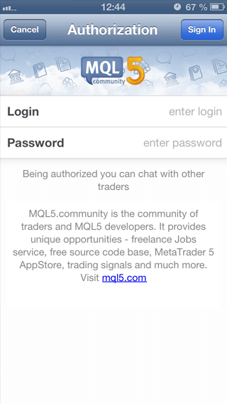 Register in MQL5.com Directly From The Mobile Application