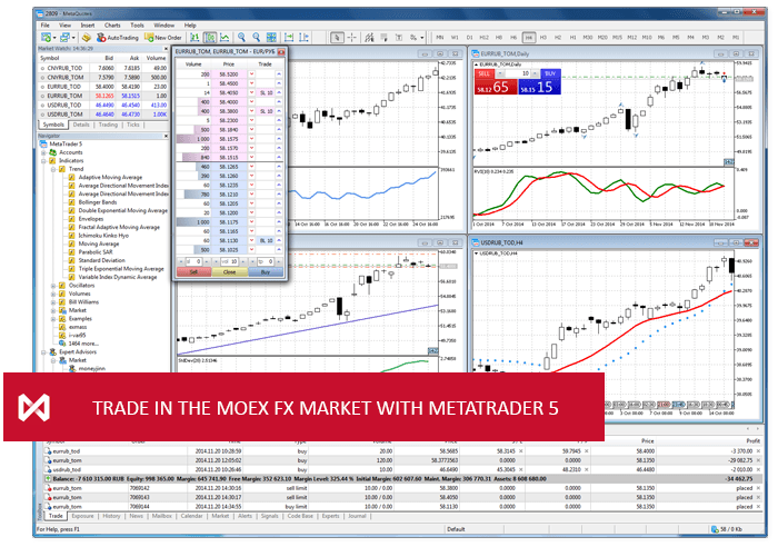 The MetaTrader 5 trading platform is now available in MOEX