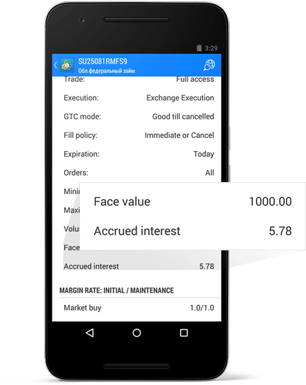 MetaTrader 5 Android Build 1172: Convenient Chart Zoom and Accrued Interest in the Bond Properties MetaTrader 5 Android Build 1172: Convenient Chart Zoom and Accrued Interest in the Bond Properties