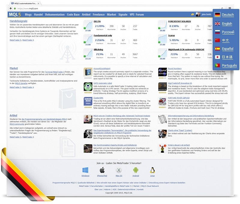 German version of MQL5.community launched