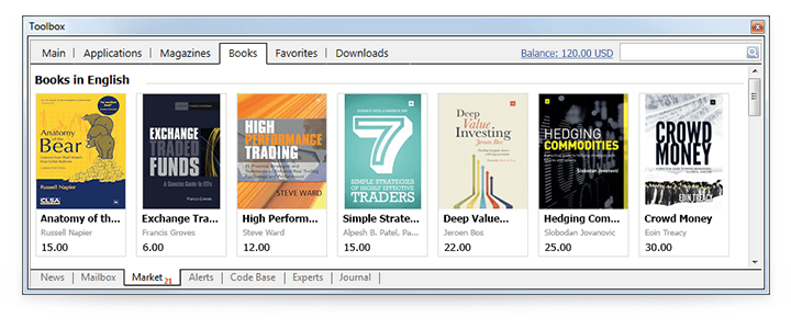 Leer libros sobre el comercio directamente en MetaTrader 4 y MetaTrader 5