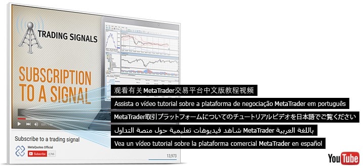 Les tutoriels vidéos MetaTrader de MetaQuotes maintenant avec des sous-titres en 7 langues