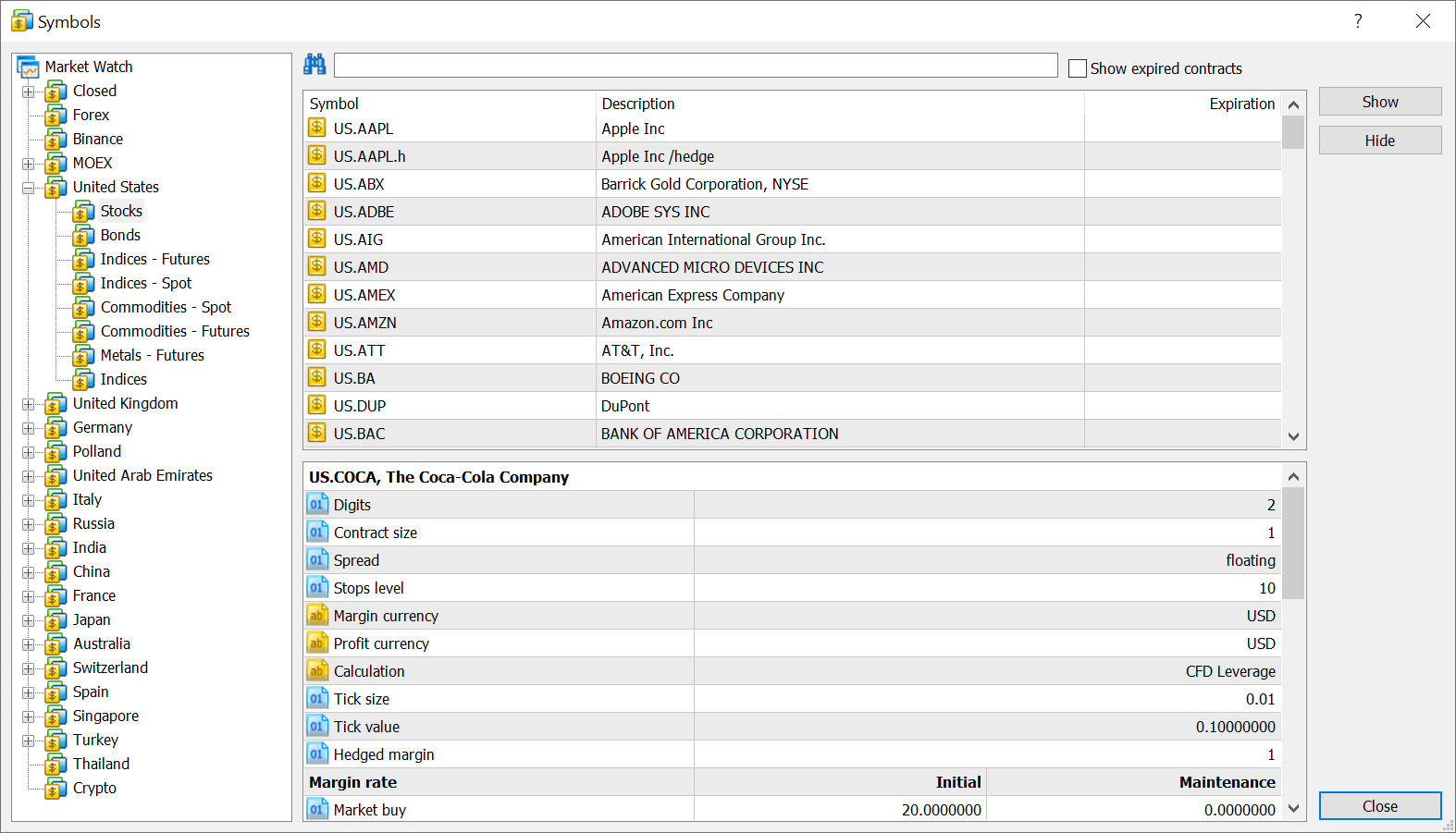 MetaTrader 5 bietet Ihnen Zugang zu über 80 Börsen weltweit.