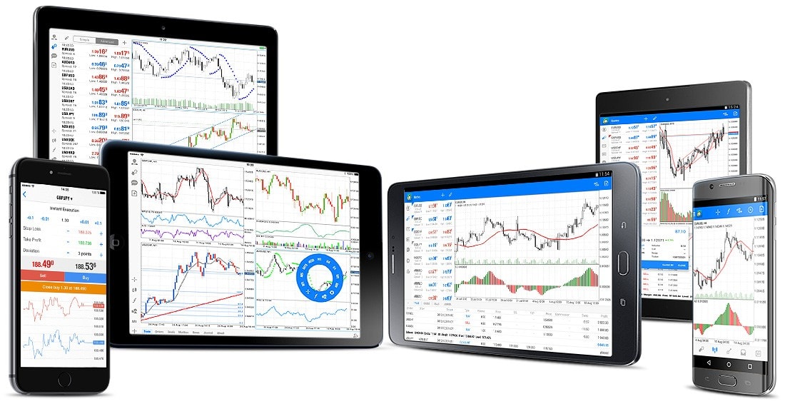 С мобильным трейдингом MetaTrader 5 вы можете торговать на Форексе и фондовой бирже при помощи телефона, смартфона или планшета под управлением iOS и Android