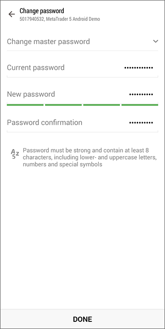 Password change