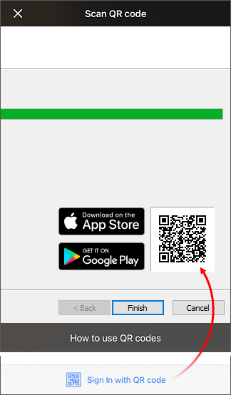 Quickly move accounts from Desktop to Mobile using QR codes