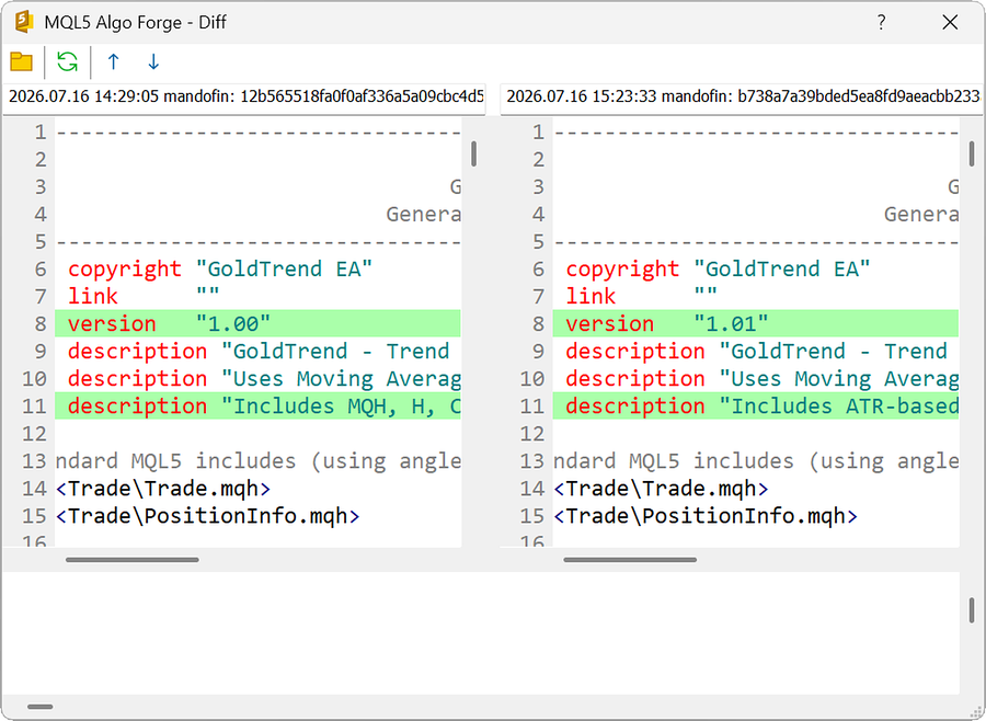 Green highlighted code Green highlighted code