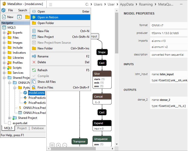 Visualiser des modèles d'apprentissage automatique avec Netron