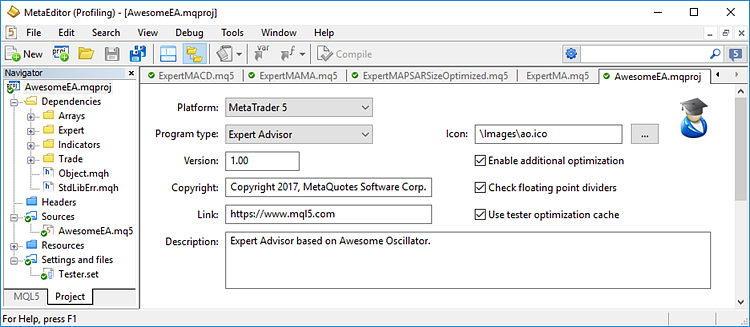 Project structure and settings