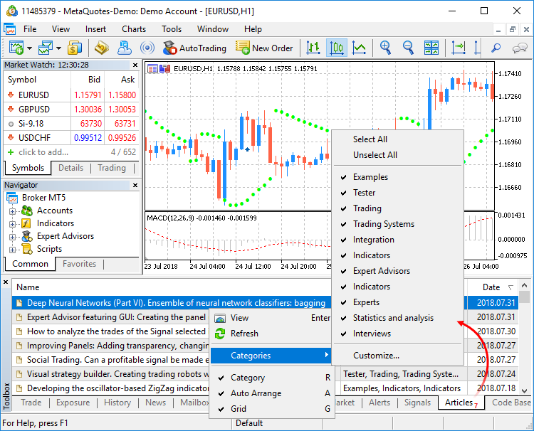 Articles sur la programmation MQL4/MQL5