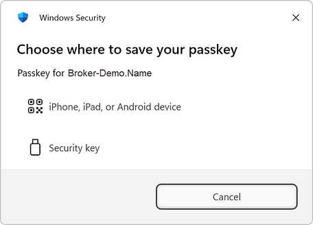 Choosing where to store a passkey Choosing where to store a passkey
