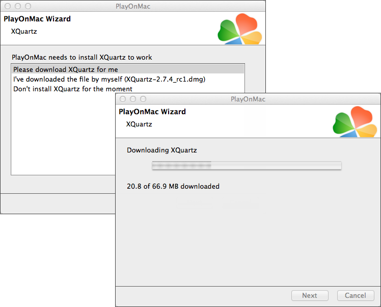 Suivez les instructions de l'assistant pour installer XQuartz