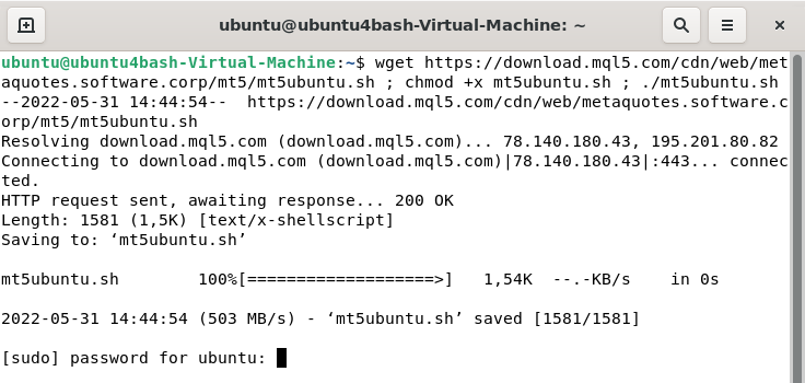 Installing Wine and the platform with a single command