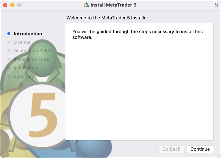 Installation der Handelsplattform auf Mac OS