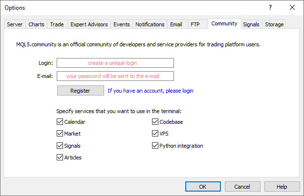 Die Trader Community in der MQL5.community bietet einzigartige nützliche Services: Anwendungsspeicher, Signale kopieren, virtuelles Hosting und Freelance