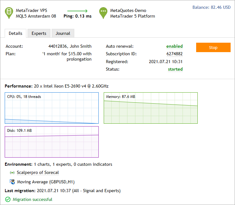 Para gestionar el hosting, use el apartado "Herramientas \ VPS"