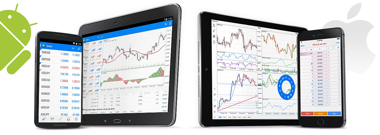 Comercie desde su smartphone o tableta en cualquier momento y desde cualquier lugar del mundo